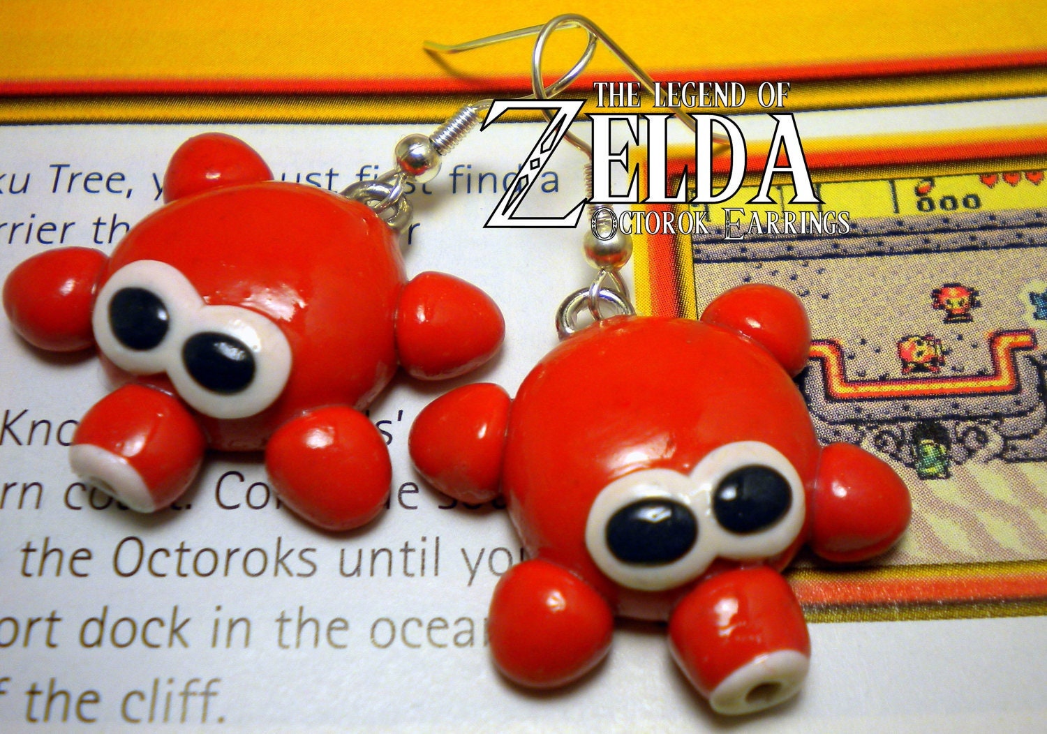 Octorok Ohrringe - Legend Of Zelda Nintendo Octorok Ohrringe - Legend Of Zelda Nintendo von ElvenStarClayworks
