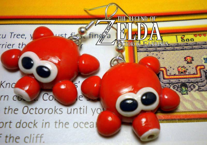 Octorok Ohrringe - Legend Of Zelda Nintendo Octorok Ohrringe - Legend Of Zelda Nintendo von ElvenStarClayworks