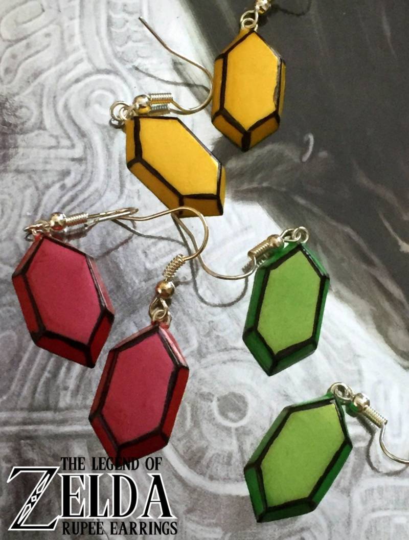 Rupien Ohrringe | Post Oder Baumeln - Wähle Deine Farbe Legend Of Zelda Nintendo von ElvenStarClayworks