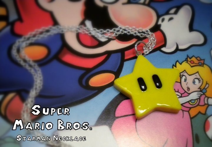 starman Halskette - Super Mario Bros Nintendo starman Halskette - Super Mario Bros Nintendo von ElvenStarClayworks