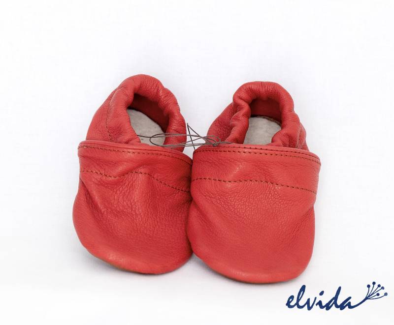Baby Lederschuhe - Schluppi Von Behrens Rot von ElvidaKindermode