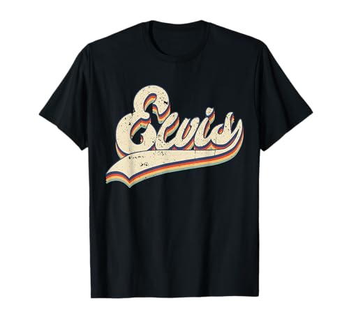 Elvis Name personalisiert Vintage Retro Männer Frauen T-Shirt von Elvis Name Personalized Vintage Retro Men Women