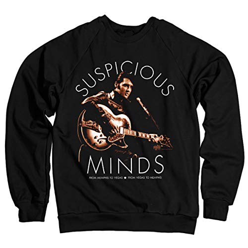 ELVIS PRESLEY Offizielles Lizenzprodukt Suspicious Minds Sweatshirt (Schwarz) XX-Large von ELVIS PRESLEY