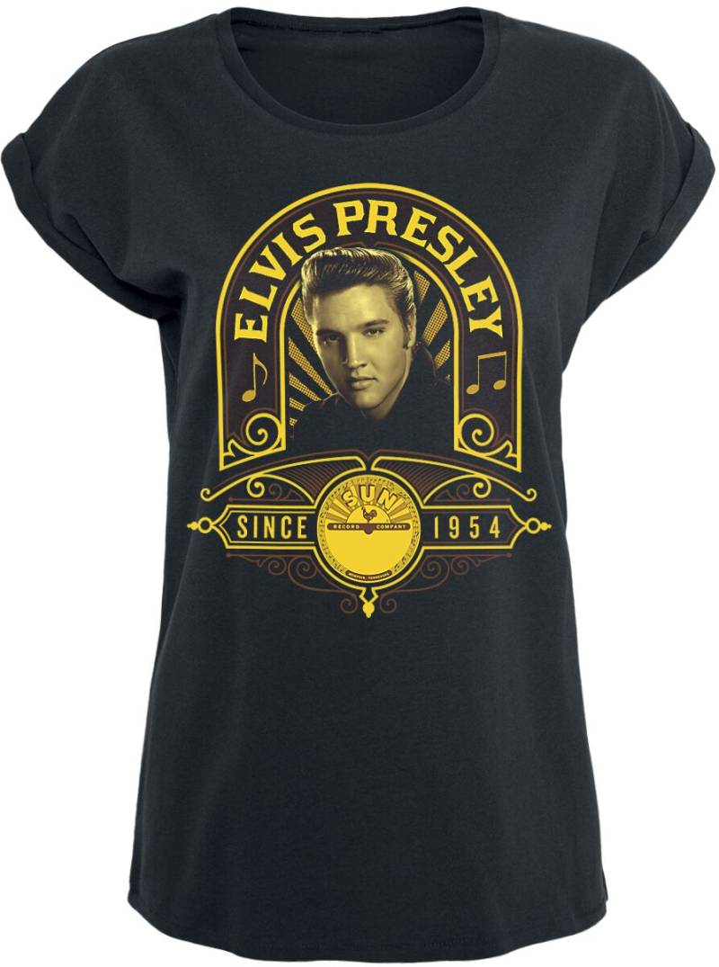 Elvis Presley T-Shirt - Studio Portrait - XS bis M - für Damen - Größe M - schwarz  - Lizenziertes Merchandise! von Elvis Presley