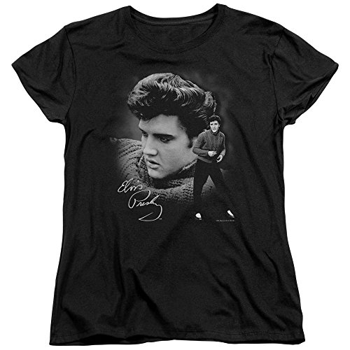 Elvis - Pullover Damen-T-Shirt in Schwarz, Medium, Black von ELVIS PRESLEY
