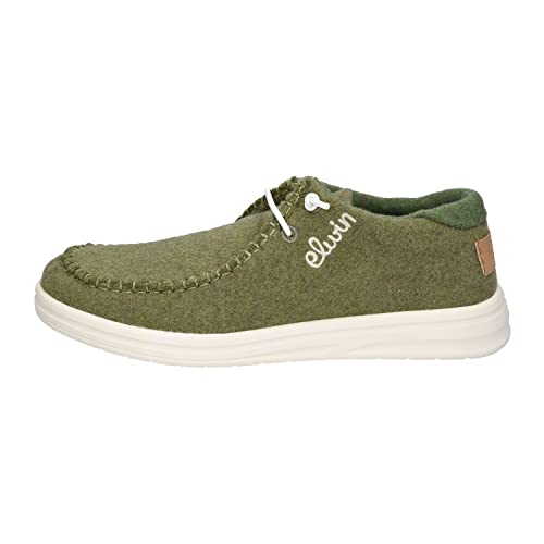 Elwin Shoes Damen NEA Sneaker, Green/Light Brown, 37 EU von Elwin Shoes