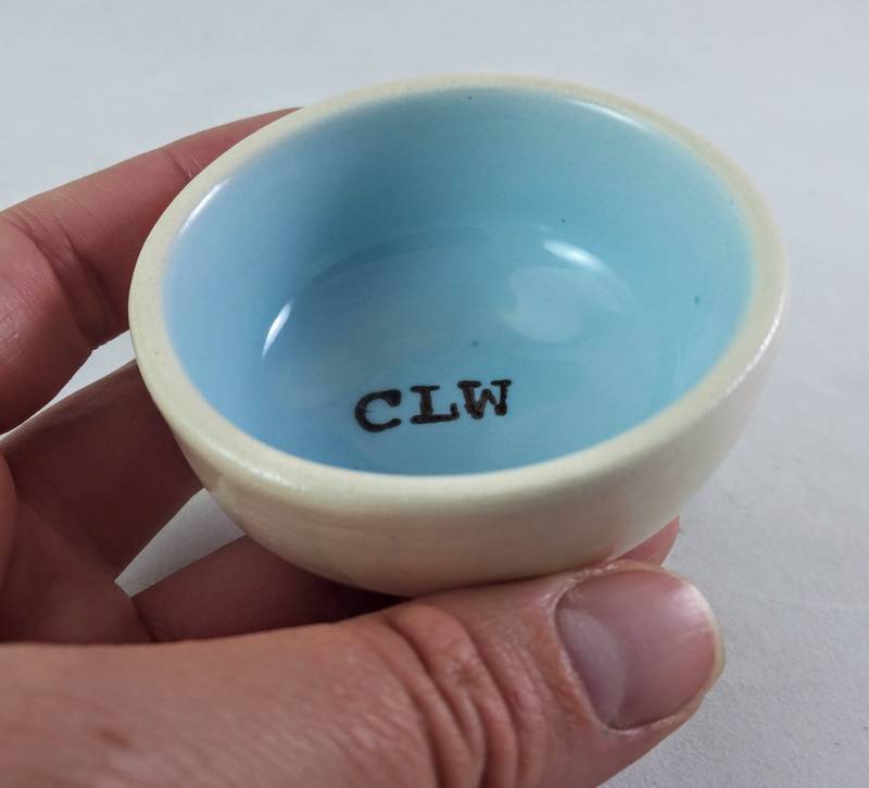 Benutzerdefinierte Ringschale, Farbige Keramik Kleine Schmuckschale, Bedruckte Schmuckhalter, Blaue Geschenk Für Braut von ElyciaCamille