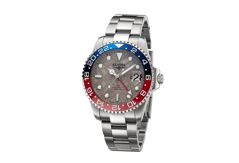 Elysee Automatikuhr GMT AUTOMATIC . Herrenuhr 100% Edelstahl 40.5, Datumanzeige von Elysee