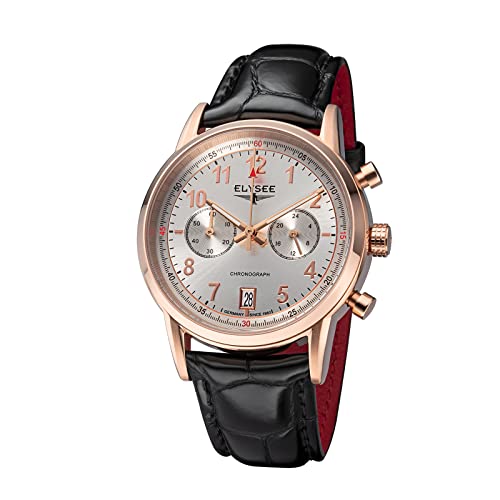 Elysee Quarz Herrenuhr The Signature Chronograph mit saphirbeschichtetem Mineralglas Elysee Quarz Herrenuhr The Signature Chronograph mit saphirbeschichtetem Mineralglas von Elysee