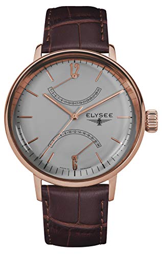 Elysee Unisex Erwachsene Analog Quarz Uhr mit Leder Armband 13290 von Elysee