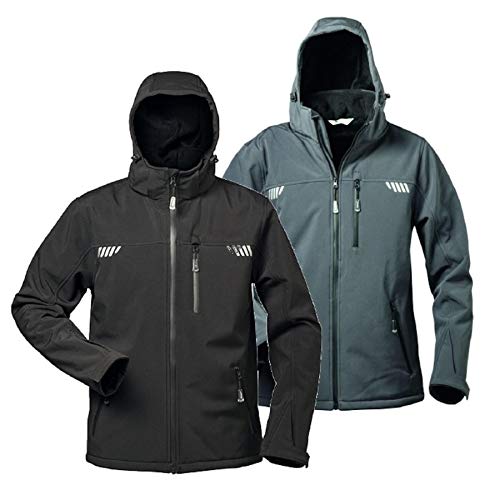 Elysee - Softshell Jacken Apollo grau/schwarz, elastisch, Kapuze, mit Fell (L) von Elysee