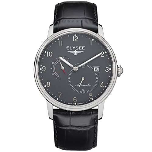 Elysee Unisex Erwachsene Analog Automatik Uhr mit Leder Armband 77015G von Elysee