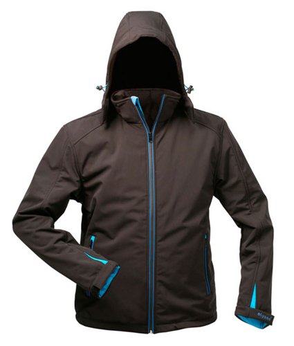Elysee Winter Softshell-Jacke Uranus mit Kapuze - schwarz/blau - Größe: 3XL von Elysee