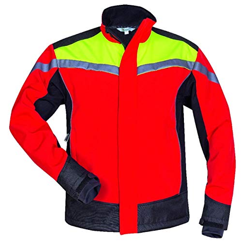 Elysee WALDARBEITER Softshell-Jacke Gr. L Farbe. Rot Neongelb von Elysee