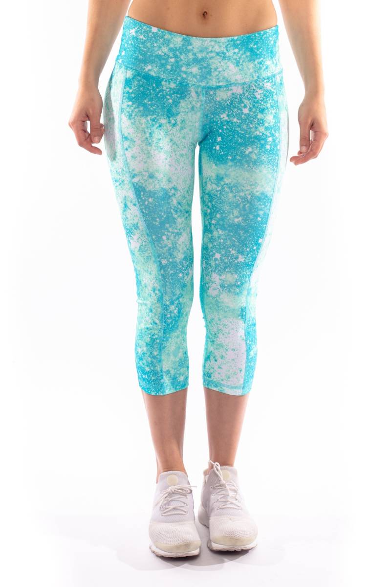 Blaue Krawatte - Farbstoff Leggings von Elytsstyle