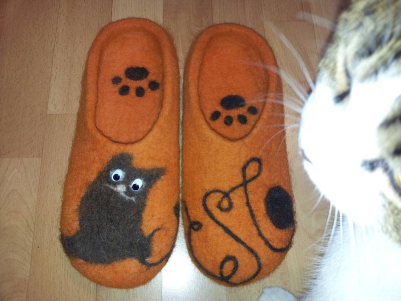 Gefilzte Hausschuhe. Hausschuhe Aus Naturwolle. Handgefertigte Warme Weiche Wolle von ElzyWool
