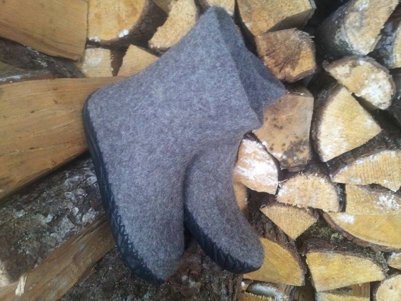 Gefilzte Wolle Stiefel Warm Haus Schuhe Filz Schurwolle Grau Gefilzt Indoor Eco Freundliche von ElzyWool
