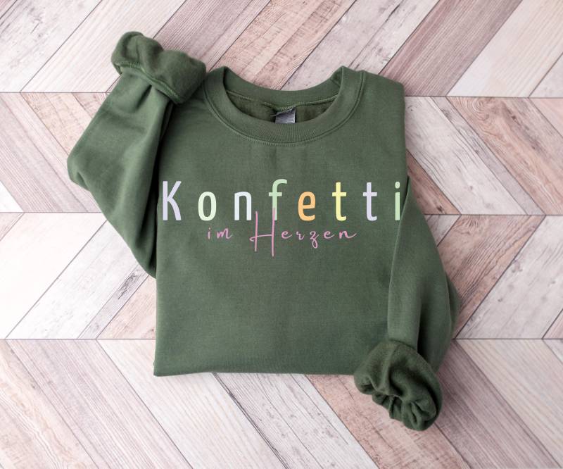 statement-Pullover Geschenk, Positive Vibes, Sweatshirt Mit Spruch, Konfetti, Pullover Grafik Für Frauen, Inspirationde Sprüche, Sweater von EmLuStore