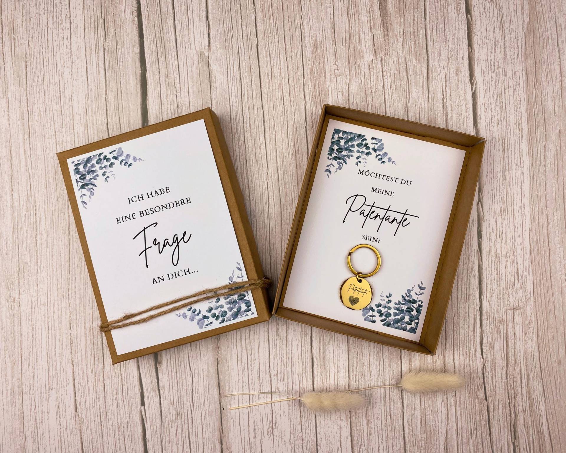 Personalisierte Geschenk Für Patentante | Edler Schlüsselanhänger Mit Wunschgravur & Geschenkverpackung - Möchtest Du Meine Sein? von EmMaAtelierDE