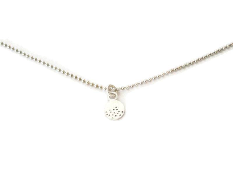 Kugelkette Mit Anhänger Aus Sterling Silber Kette Rundem Feine Kleinem Kettenanhänger von Emaillekoenigin