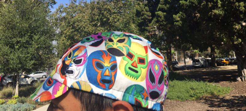 Radlermütze Baumwolle Bedruckt Maskaras Größe L M von Emanuelcapbicy