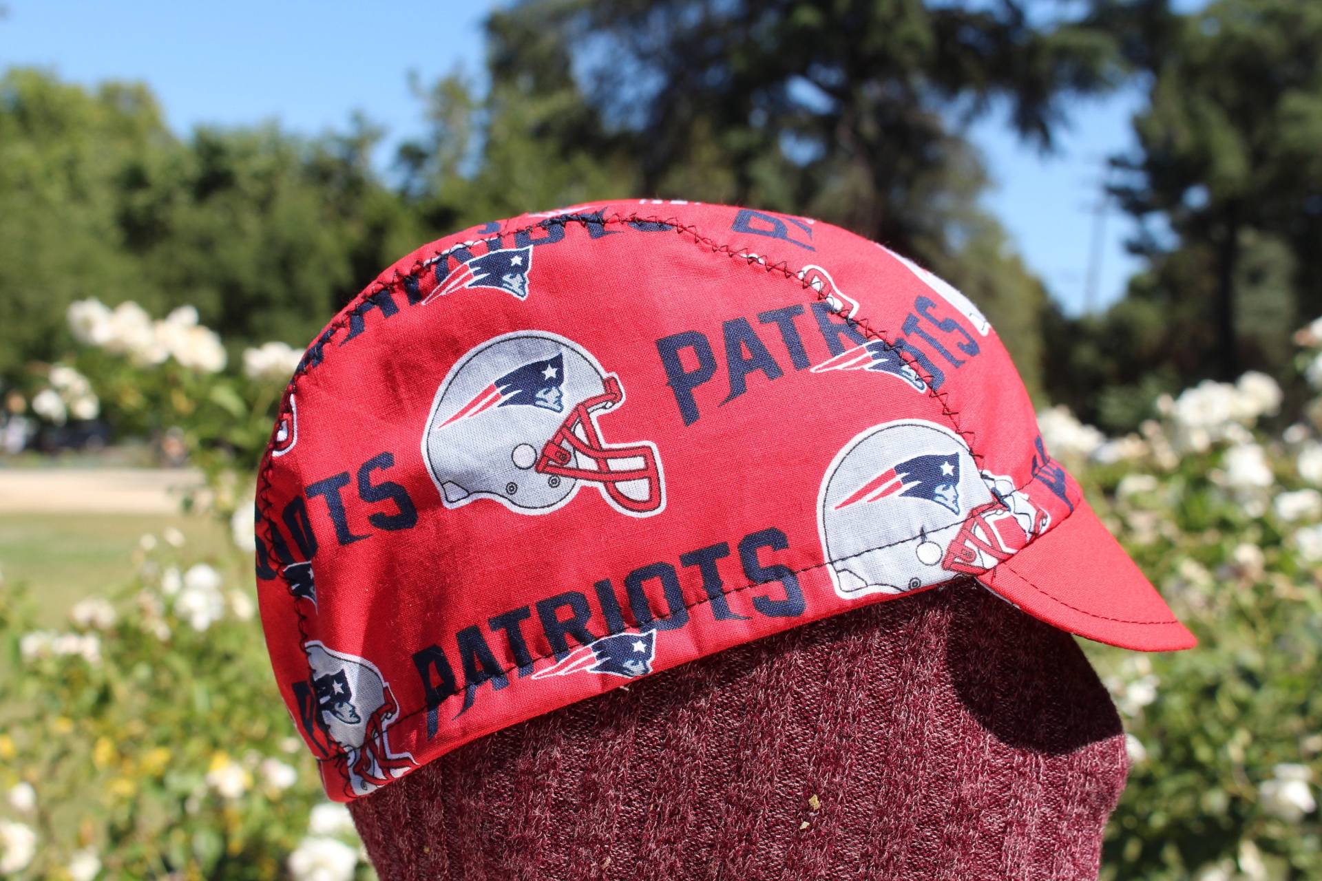 Radsportmütze Baumwolldruck Nfl New England Patriots 100 % Handmade Größe L M Radsportmütze Baumwolldruck Nfl New England Patriots 100 % Handmade Größe L M von Emanuelcapbicy