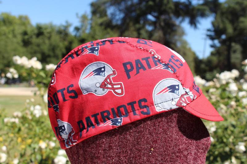 Radsportmütze Baumwolldruck Nfl New England Patriots 100 % Handmade Größe L M von Emanuelcapbicy