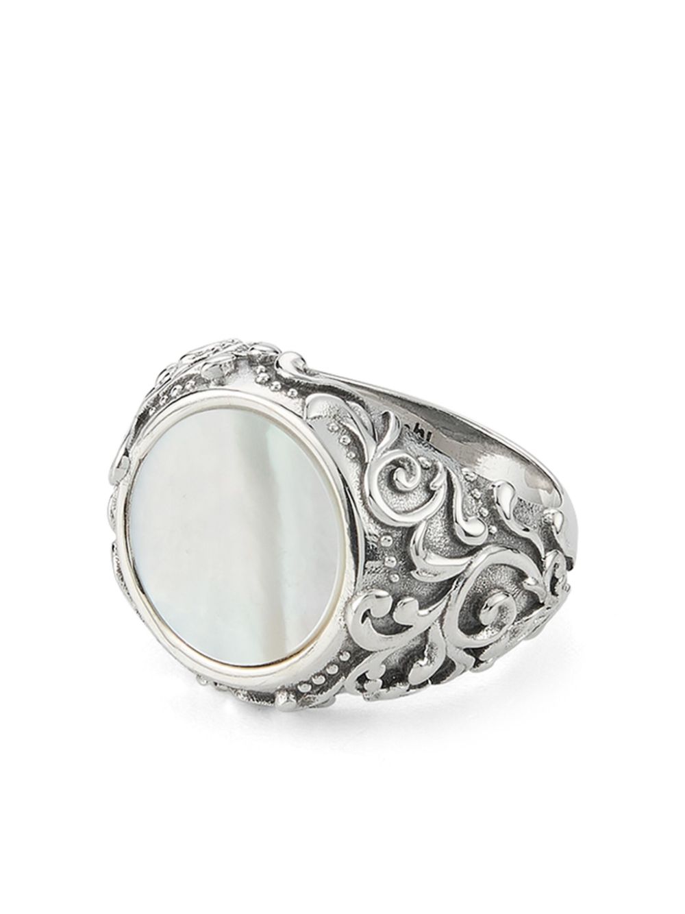 Emanuele Bicocchi Arabesque MoP Ring mit Schmuckstein - Silber von Emanuele Bicocchi