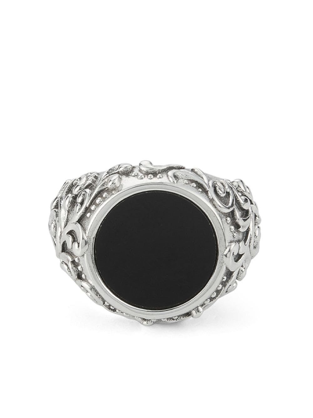 Emanuele Bicocchi Arabesque Onyx-Ring - Silber von Emanuele Bicocchi