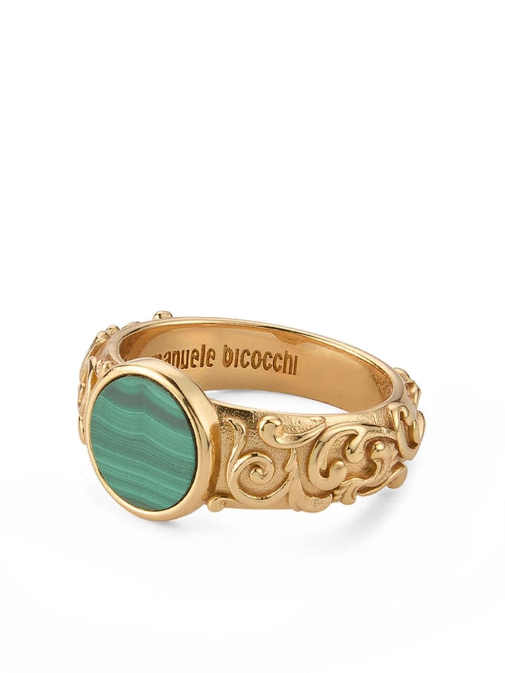 Emanuele Bicocchi Arabesque Ring mit Malachit - Gold von Emanuele Bicocchi