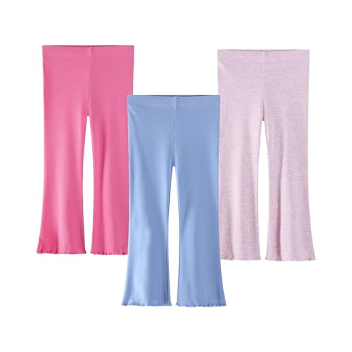 EmaoFun Mädchen Leggings Multipack,Kinder Hose Kleinkind aus Baumwolle,3er-Pack Set(REDPUP4Y) von EmaoFun