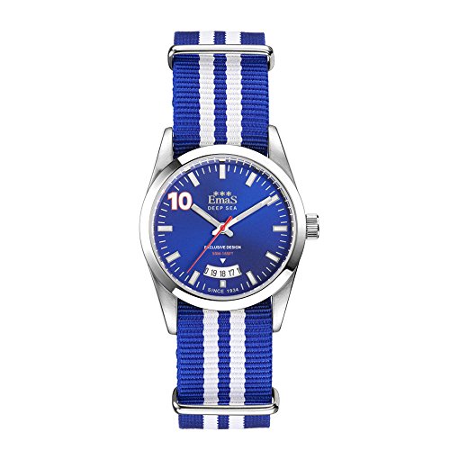 Emas Deep Sea Quarz Edelstahl Blau Datum Datejust Weib Cordura Unisex Uhr Emas Deep Sea Quarz Edelstahl Blau Datum Datejust Weib Cordura Unisex Uhr von Emas