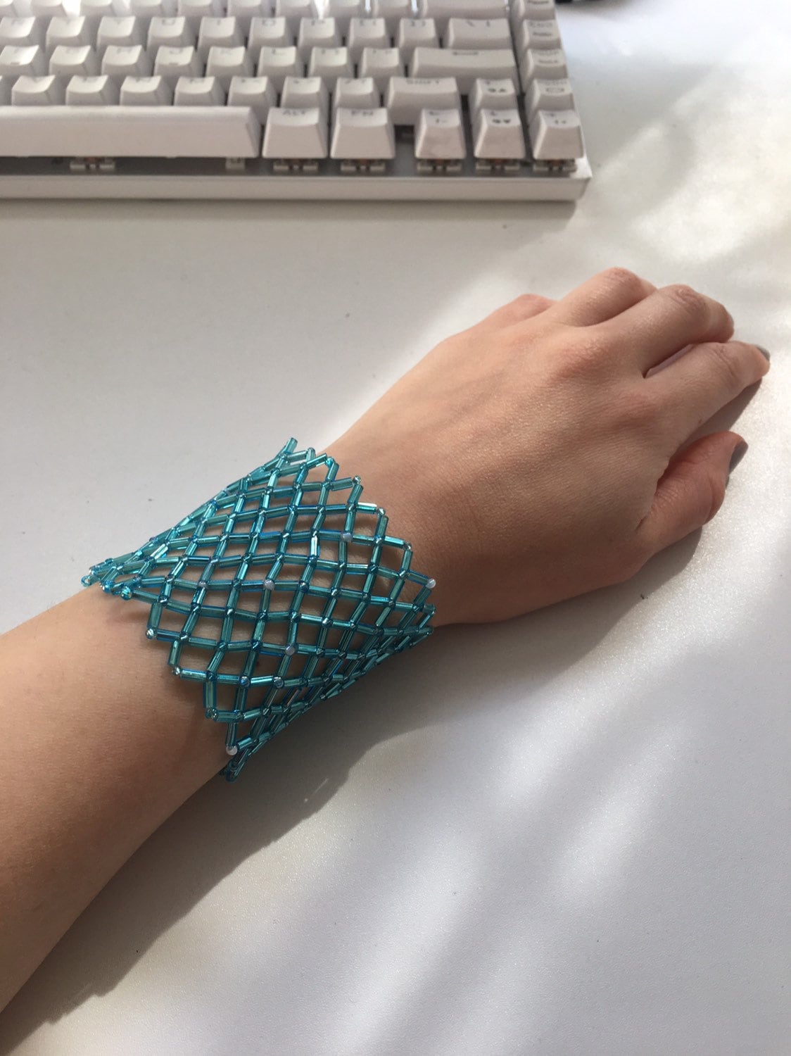 Aqua Blaues Armband Aqua Blaues Armband von Emayuka