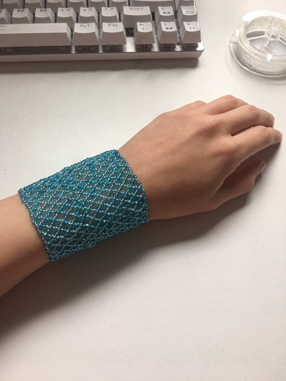 Blaues Stretch Armband Blaues Stretch Armband von Emayuka