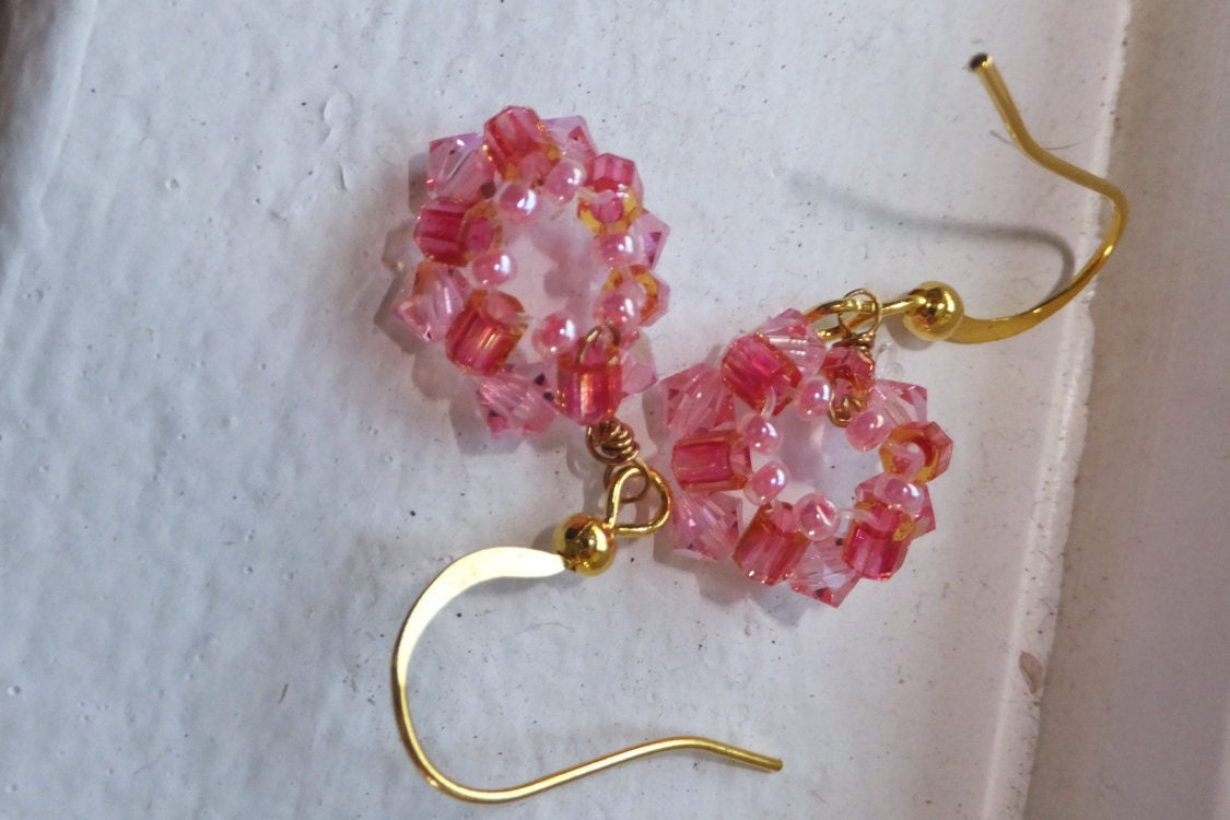 Rosa Blume Ohrringe Rosa Blume Ohrringe von Emayuka