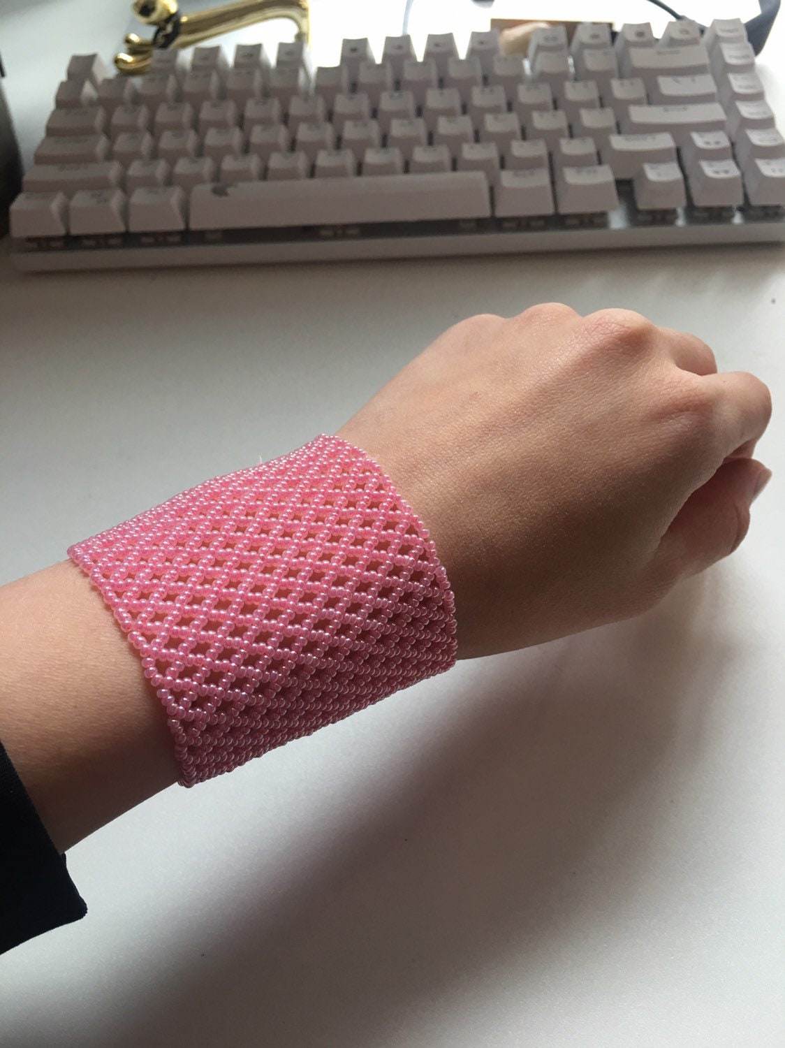 Rosa Stretch-Armband Rosa Stretch-Armband von Emayuka