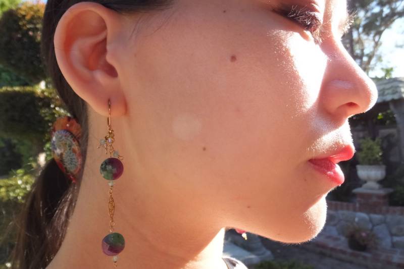 Rubin Zoisit Ohrringe von Emayuka