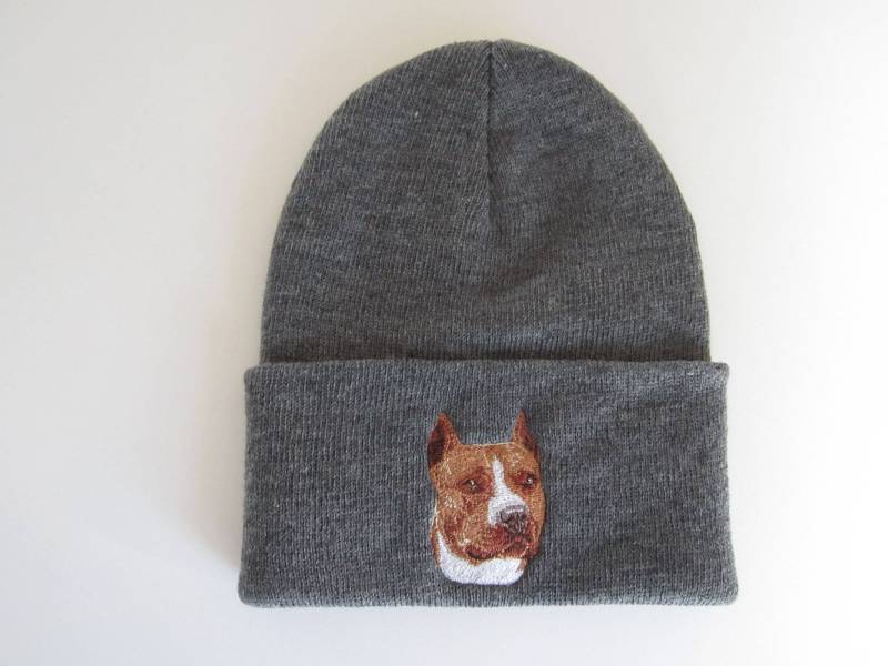 American Staffordshire Terrier Bestickte Mütze von EmbarkEmbroidery