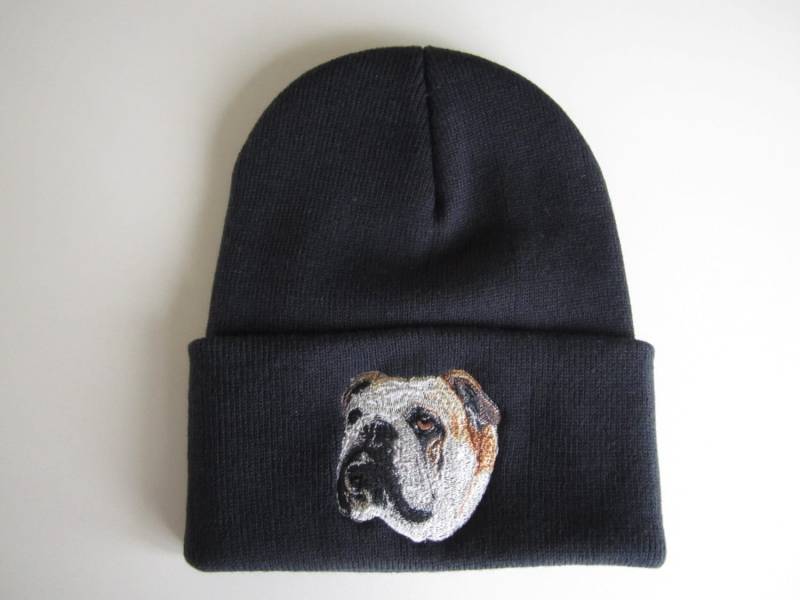 Bulldogge Bestickte Mütze von EmbarkEmbroidery