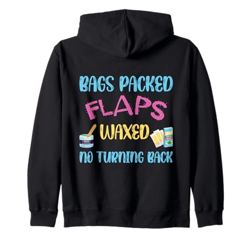 Unangemessene schmutzige lustige Reise Mädchen Urlaub Haarig Kapuzenjacke von Embarrassing Humor Adult Bags Packed Flaps Waxed