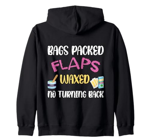 Unangemessene schmutzige lustige Reise Mädchen Urlaub Haarig Kapuzenjacke von Embarrassing Humor Adult Bags Packed Flaps Waxed