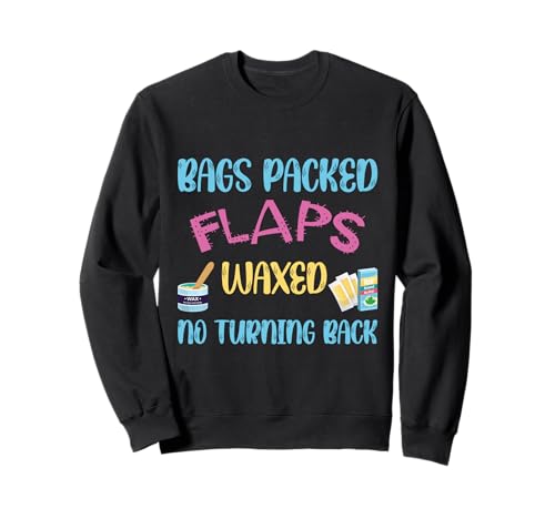 Unangemessene schmutzige lustige Reise Mädchen Urlaub Haarig Sweatshirt von Embarrassing Humor Adult Bags Packed Flaps Waxed