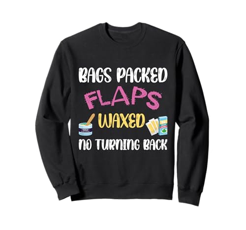 Unangemessene schmutzige lustige Reise Mädchen Urlaub Haarig Sweatshirt von Embarrassing Humor Adult Bags Packed Flaps Waxed