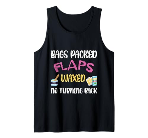 Unangemessene schmutzige lustige Reise Mädchen Urlaub Haarig Tank Top von Embarrassing Humor Adult Bags Packed Flaps Waxed