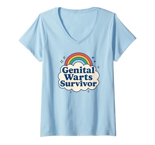 Damen Genitalwarzen Survivor, lustig peinlich T-Shirt mit V-Ausschnitt Damen Genitalwarzen Survivor, lustig peinlich T-Shirt mit V-Ausschnitt von Embarrassing Sexual HPV Warts Stuff