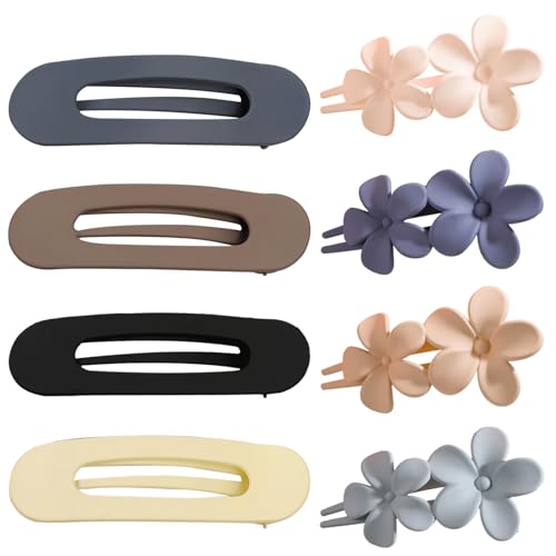 Embhlitfe Flache Haarspangen, flache Haarklammer für dickes Haar, französische Haarspangen, Entenschnabel-Haarspange, Krokodilklemme, französische Haarspange für feines Haar, Haarschmuck für Damen und von Embhlitfe