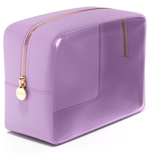 Embla Transparente Kosmetiktasche Mini Große Make-up-Tasche Für Frauen Durchsichtige Beutel Kosmetiktaschen Mit Reißverschluss Niedliche Schwarze Nylonbeutel Make Up Aufbewahrung Auto Reise von Embla