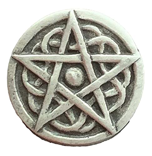 Emblems-gifts Keltischer Knoten Pentagramm Handgefertigt in Solid Zinn in UK Reversnadel Abzeichen Hin1670+59mm Knöpfe Abzeichen von Emblems-Gifts