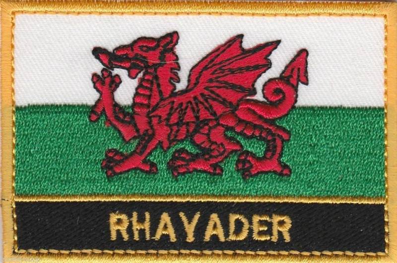 Rhayader Wales Cymru Stadt & Bestickt Aufnäher Abzeichen von EmblemsGifts