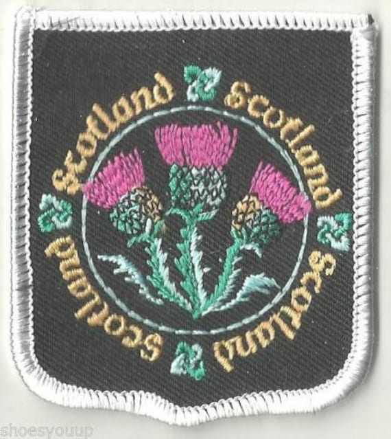 Scottish Emblem Distel Scotland Crest Flag World Embroidered Patch Abzeichen von EmblemsGifts